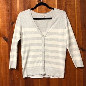 🏳️Merona  Gray and White Stripe Sweater